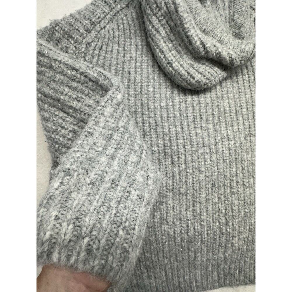 Zara Oversized Knit Sweatshirt Womens‎ Size XS Gray Chic - Picture 11 of 11